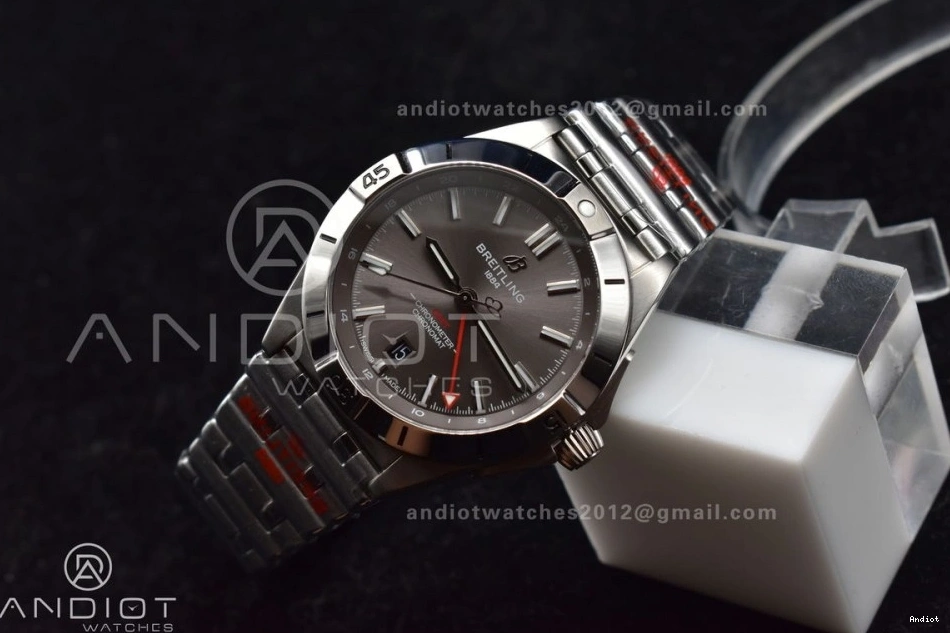 Breitling Best Factory 1:1 Dial 40mm Automatic BLS A2836 SS Chronomat Grey on GMT Bracelet Edition 0411